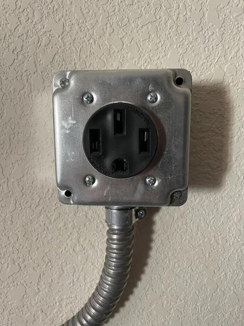 NEMA 14-50 outlet installed for Smart Home Electrical in Evergreen